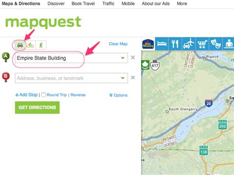 directions from mapquest